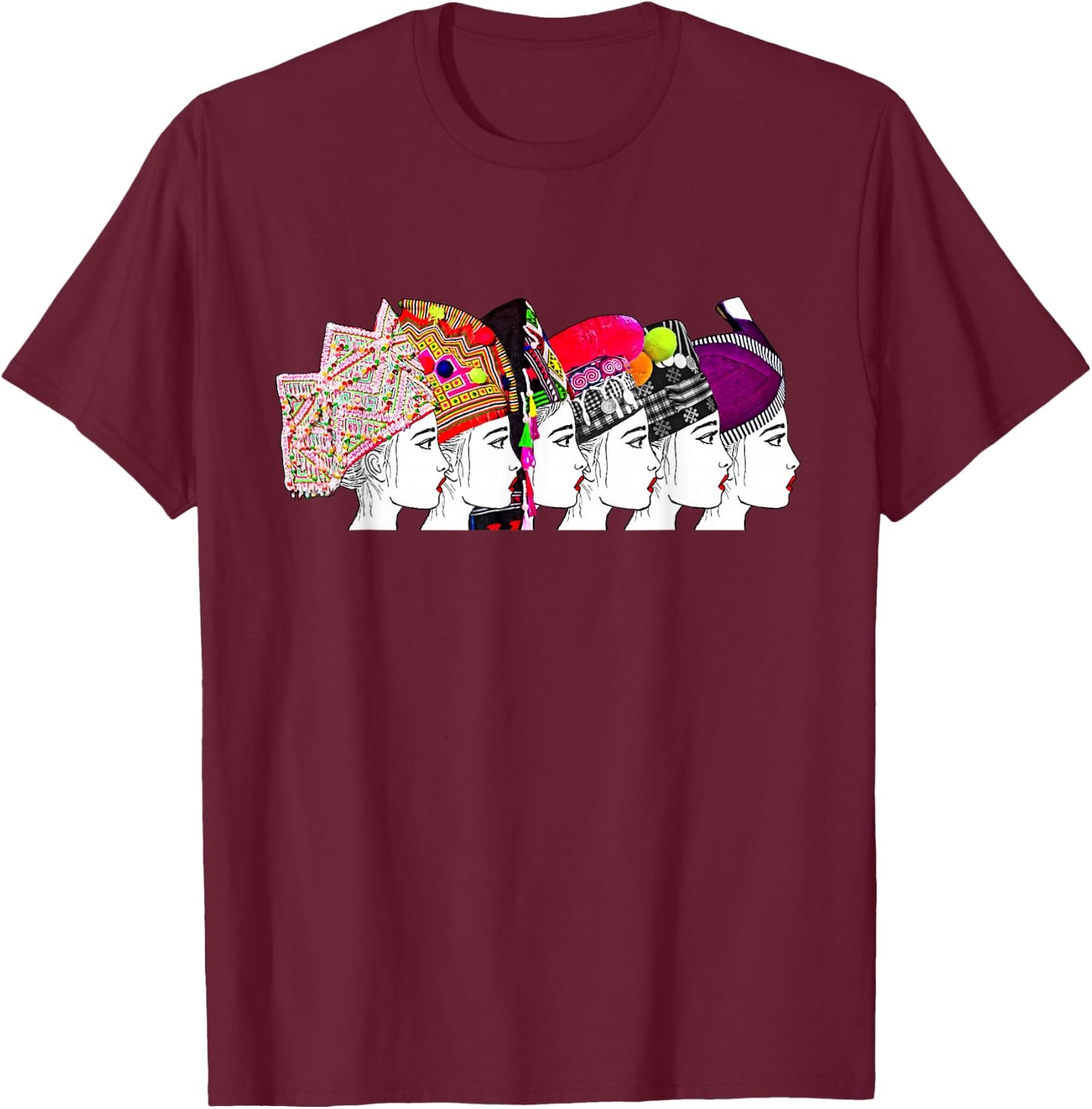Hmong 6 Sisters forever T-Shirt - T-Shirt | Maroon