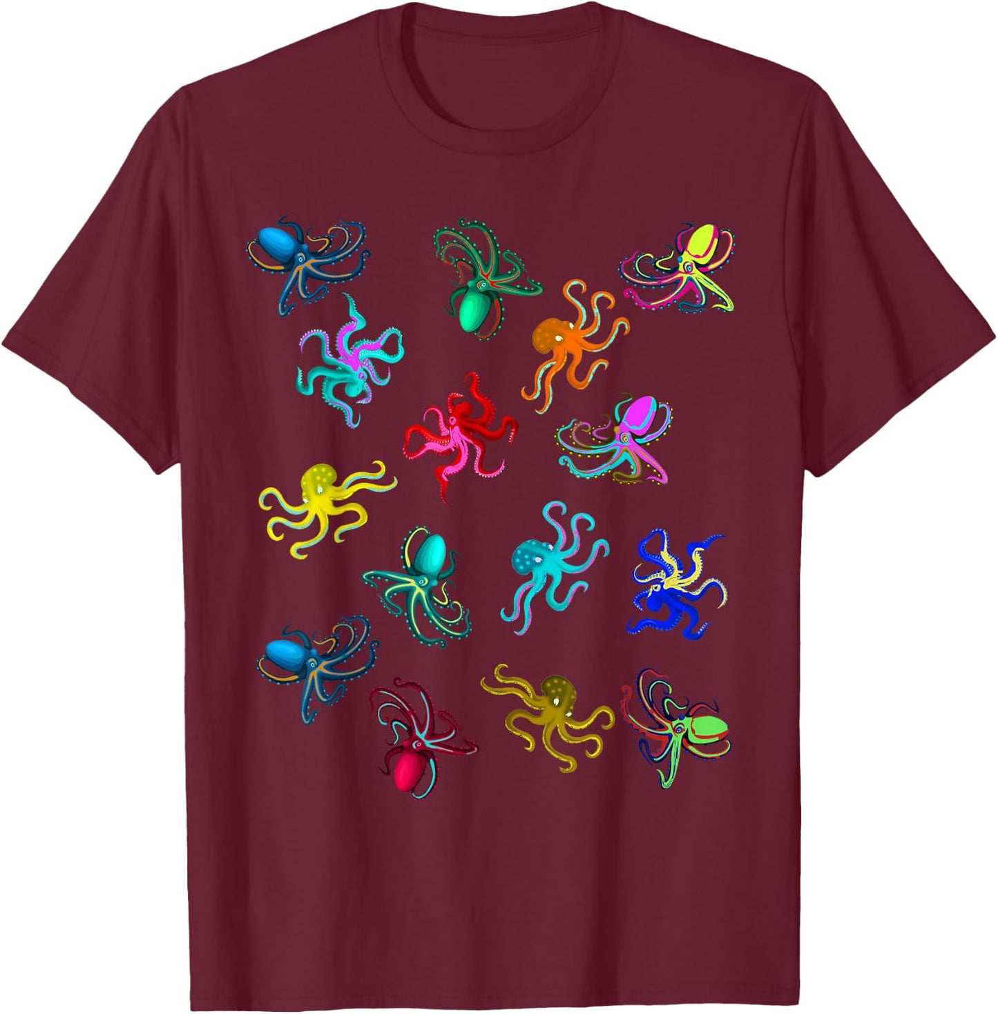 Octopus - Octopus T-Shirt - T-Shirt | Maroon