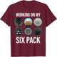 Working On My Six Pack Funny Pilot Aviator Aviation Airline T-Shirt - T-Shirt | Maroon