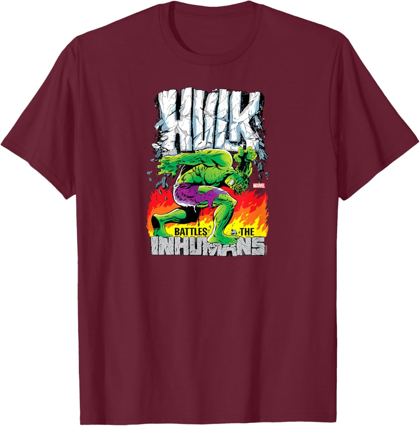 Hulk - Retro Cover T-Shirt - T-Shirt | Maroon