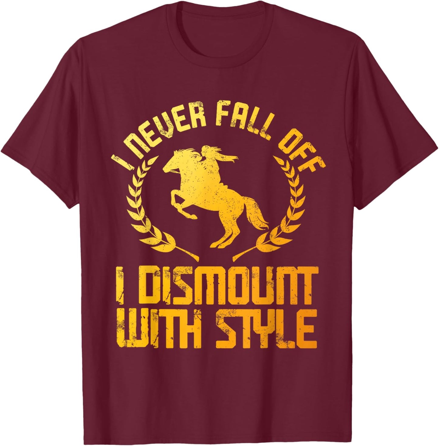Funny Equestrian Art Women Equestrian Horse Lover T-Shirt - T-Shirt | Maroon