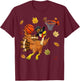 Funny Turkey Playing Basketball Happy Thanksgiving Boys Kids T-Shirt - T-Shirt | Maroon