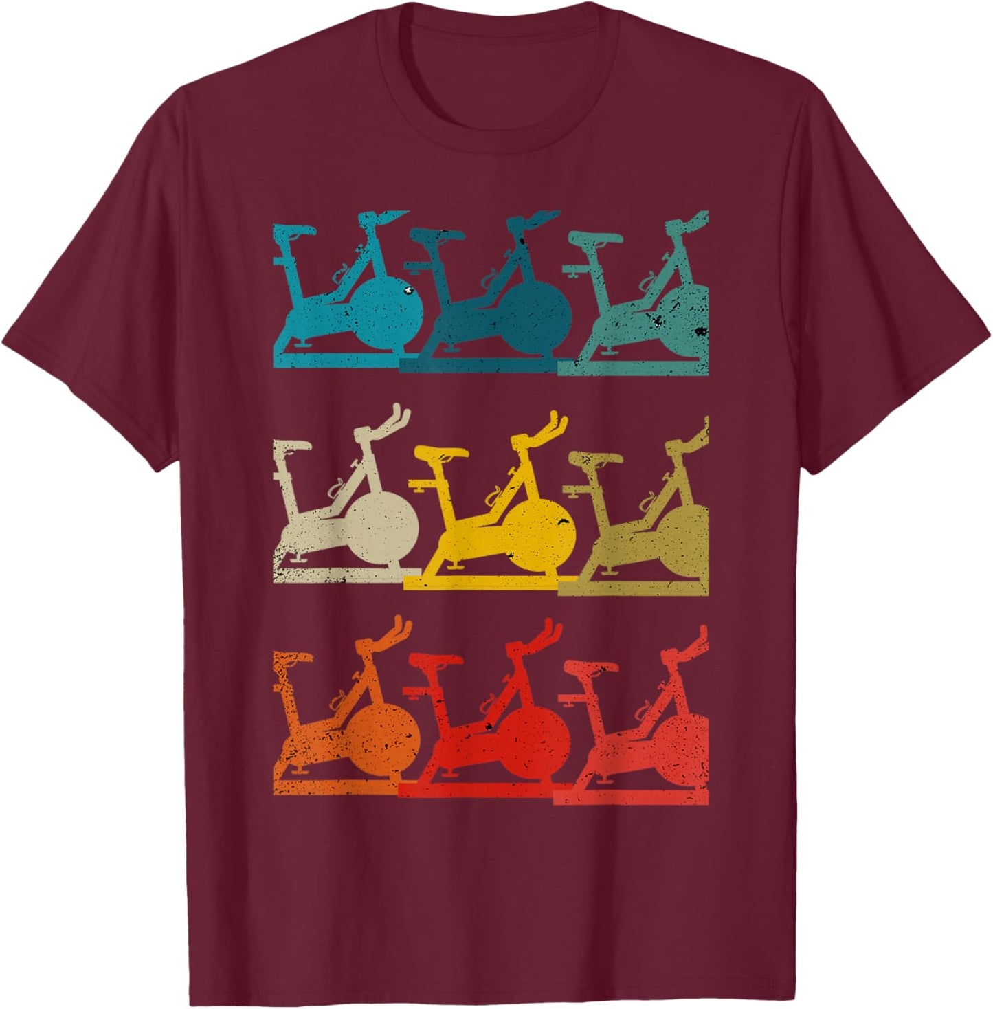 Spinning And Indoor Cycling - Workout T-Shirt - T-Shirt | Maroon