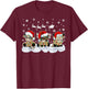 Highland Cow Christmas Merry and Bright Christmas Pajama T-Shirt - T-Shirt | Maroon