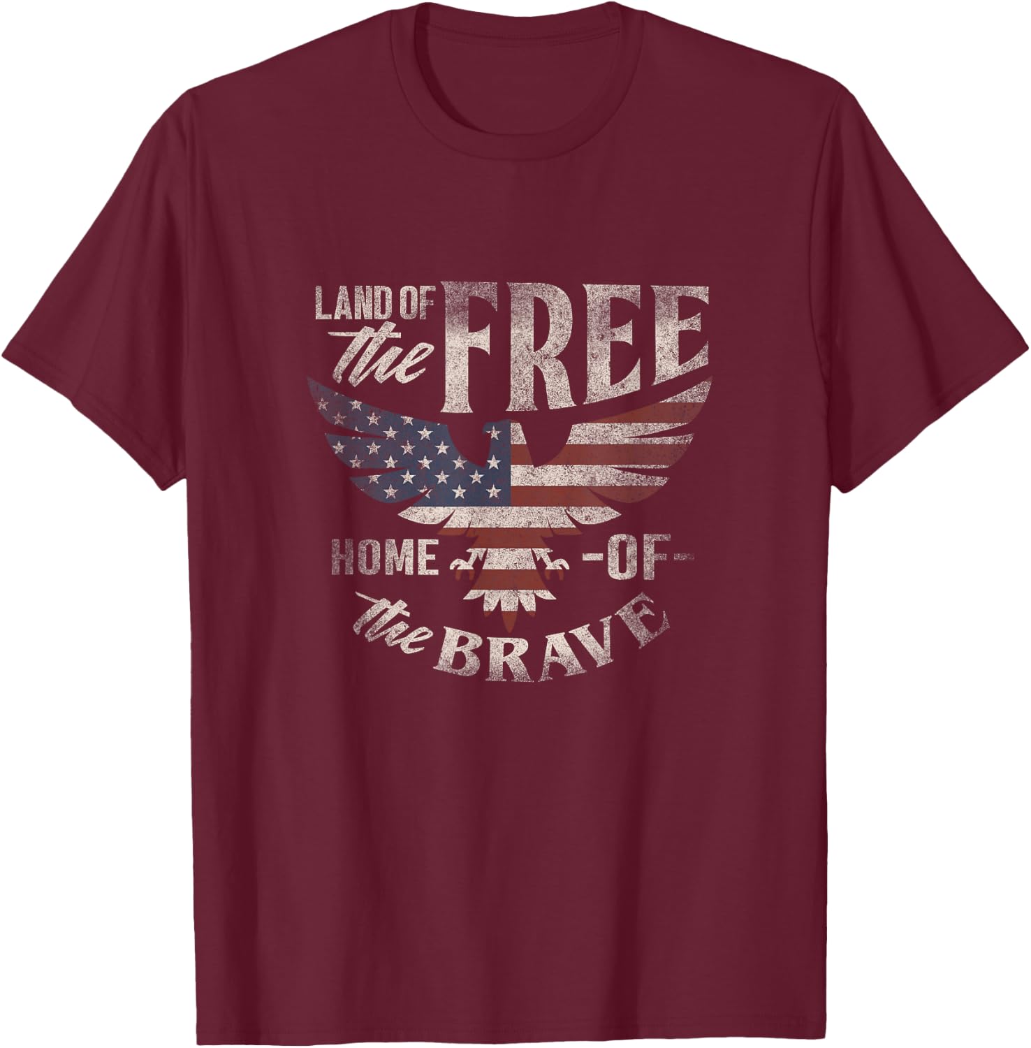 4th of July American Flag 1776 Patriotic Veteran Shirt Women Men T-Shirt - T-Shirt | Maroon