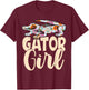 Gator Girl Funny Alligator Kids Crocodile T-Shirt - T-Shirt | Maroon