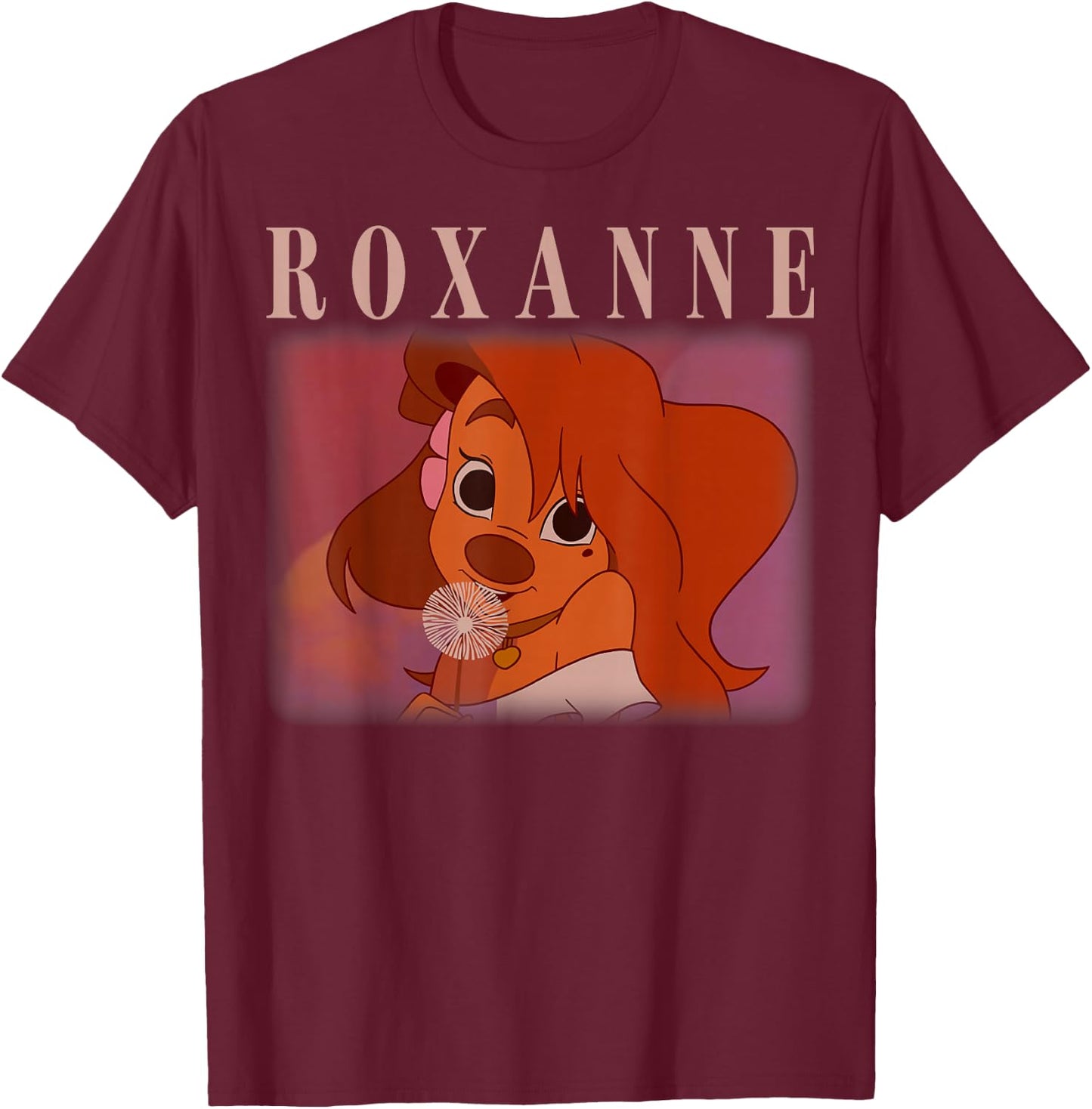 Disney A Goofy Movie Roxanne Vintage Valentine Portrait T-Shirt - T-Shirt | Maroon