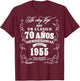 Vintage 70th Birthday Men Funny 1955 70 Birthday Spanish T-Shirt - T-Shirt | Maroon