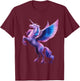 Unicorn Magical Mystical Purple Unicorn Pegasus T-Shirt - T-Shirt | Maroon