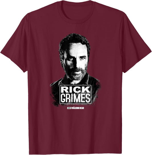 TWD Rick Grimes Lives T-Shirt - T-Shirt | Maroon