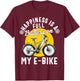E-Bike Electric Bike Women E Bicycle Lover Funny T-Shirt - T-Shirt | Maroon