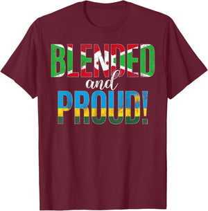 Blended And Proud Nationality Half Burundian Half Rwandan T-Shirt - T-Shirt | Maroon