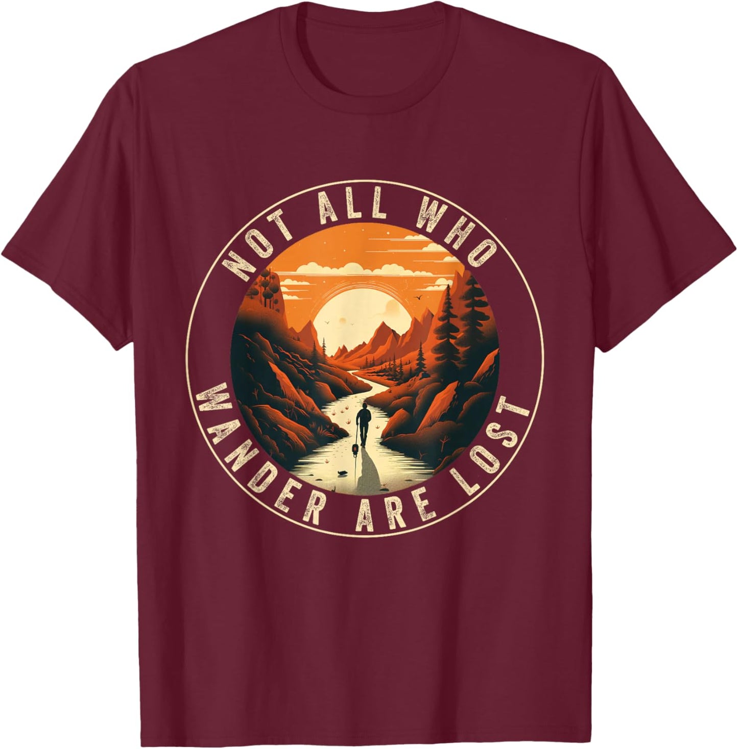 Hiking Women Nature outdoorsy Funny Hiker Hike Lover T-Shirt - T-Shirt | Maroon