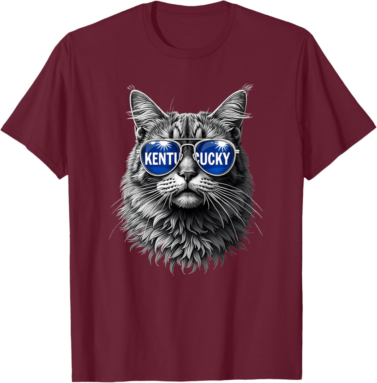 Funny Cat Lovers Kentucky Men Women Co. Cat Lovers Graphic Last Name Kentucky Retro Vintage T-Shirt - T-Shirt | Maroon