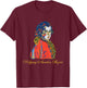 Wolfgang Amadeus Mozart Hand Drawn Portrait Vintage T-Shirt - T-Shirt | Maroon