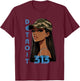 Detroit 313 Black Woman Camo Hat Hometown T-Shirt - T-Shirt | Maroon