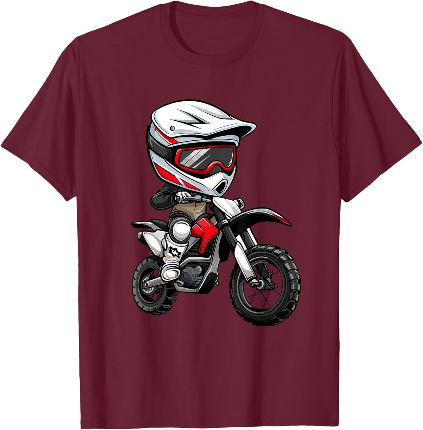 Kids Dirt Bike T-Shirt - T-Shirt | Maroon