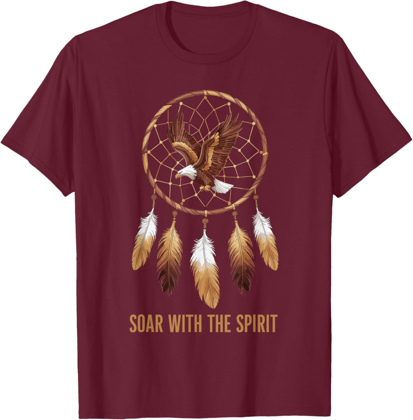 Dream Catcher Bohemian Spiritual Dreamcatcher T-Shirt - T-Shirt | Maroon