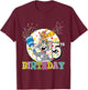 Kids Tom and Jerry 5th Birthday Portrait T-Shirt - T-Shirt | Maroon