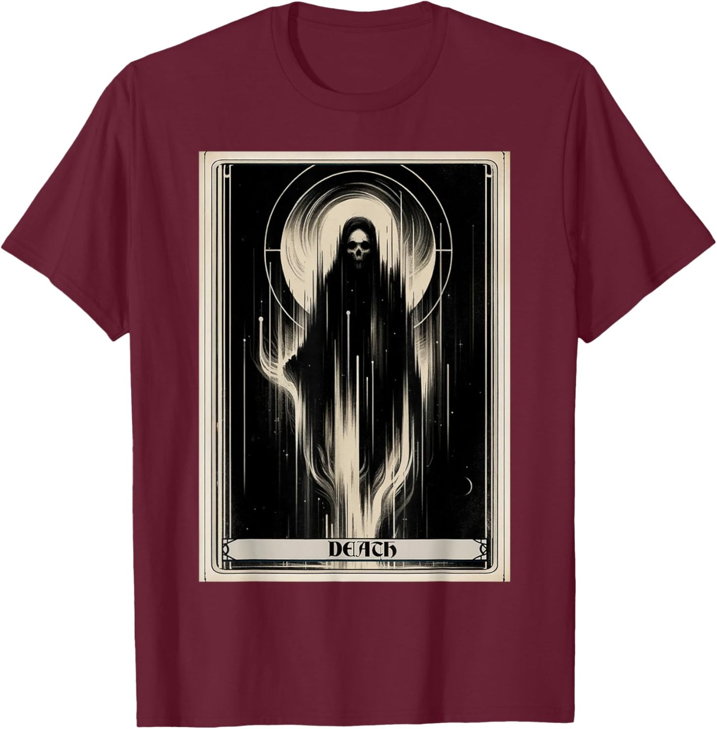 Tarot Card Death T-Shirt - T-Shirt | Maroon