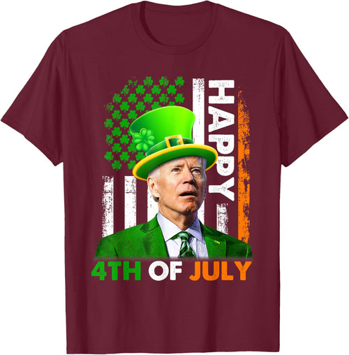 Funny Joe Biden St Patricks Day Happy 4th Of July US Flag