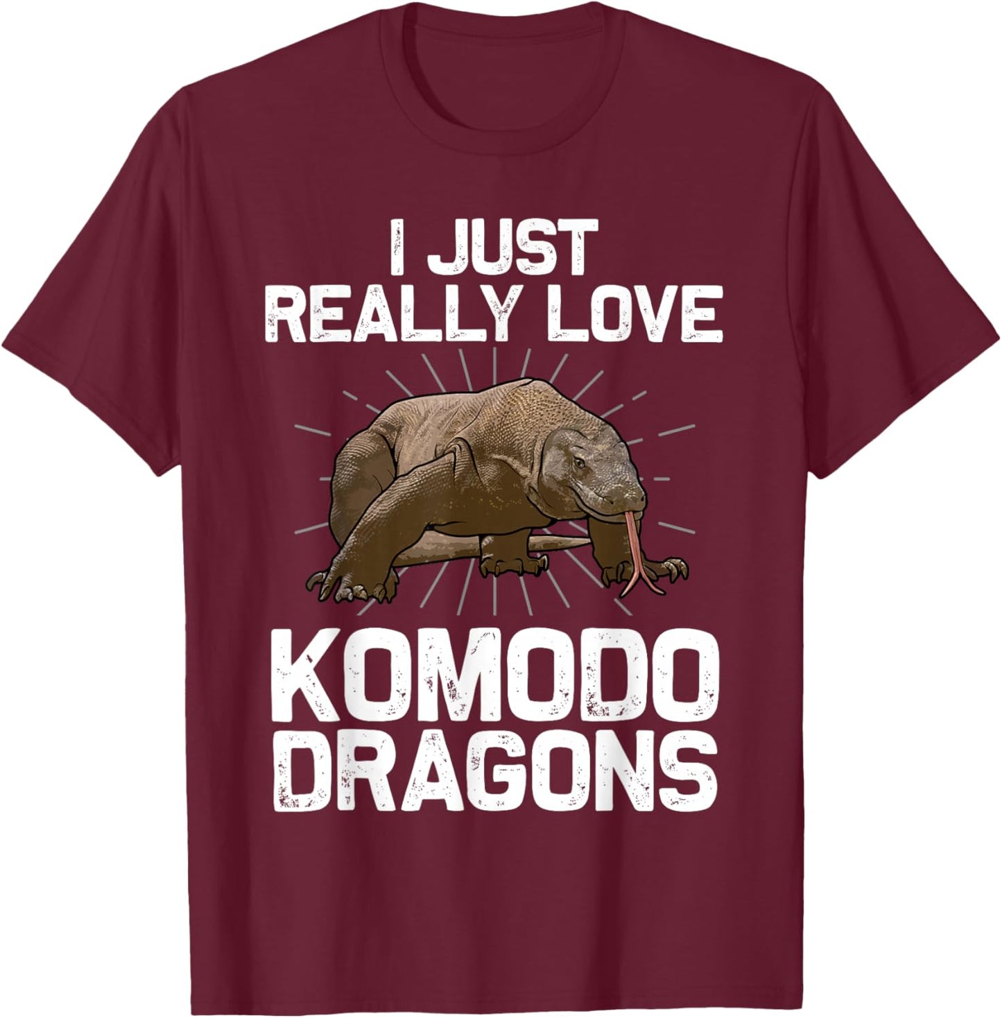 Komodo Dragon Design Women Kids Komodo Dragon Lover T-Shirt - T-Shirt | Maroon