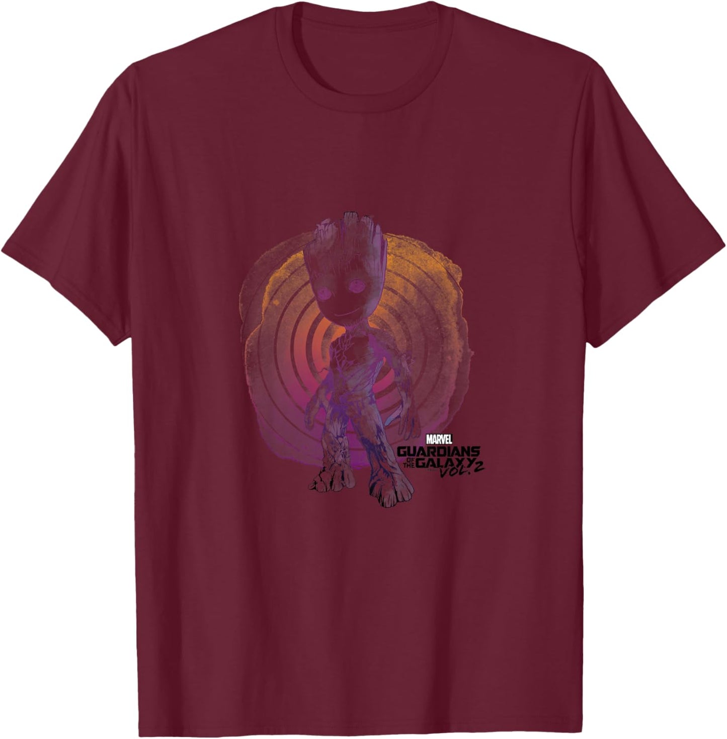 Kids Marvel Guardians of the Galaxy Vol. 2 Watercolor Baby Groot T-Shirt - T-Shirt | Maroon