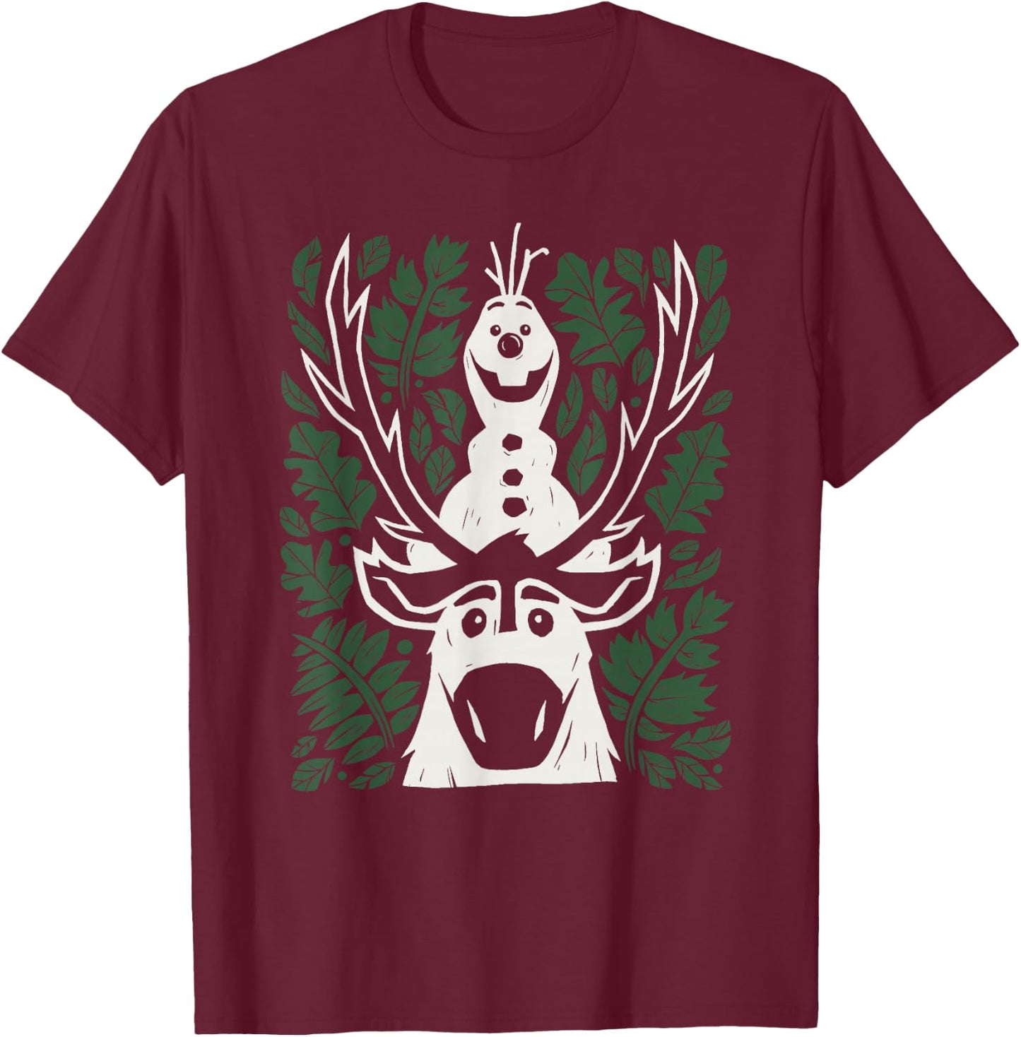 Disney Frozen 2 Sven and Olaf T-Shirt - T-Shirt | Maroon