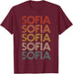 Sofia Vintage Retro T-Shirt - T-Shirt | Maroon