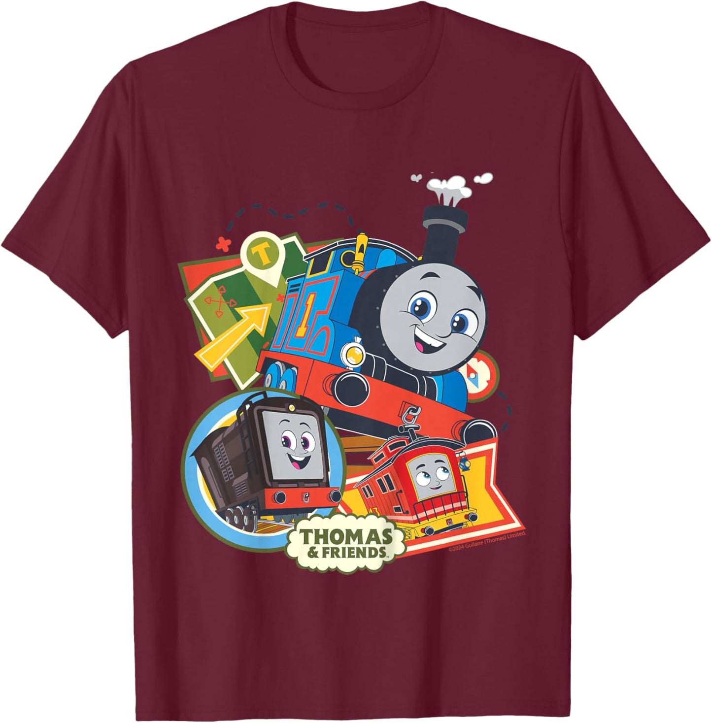 Thomas & Friends - Adventure Together T-Shirt - T-Shirt | Maroon