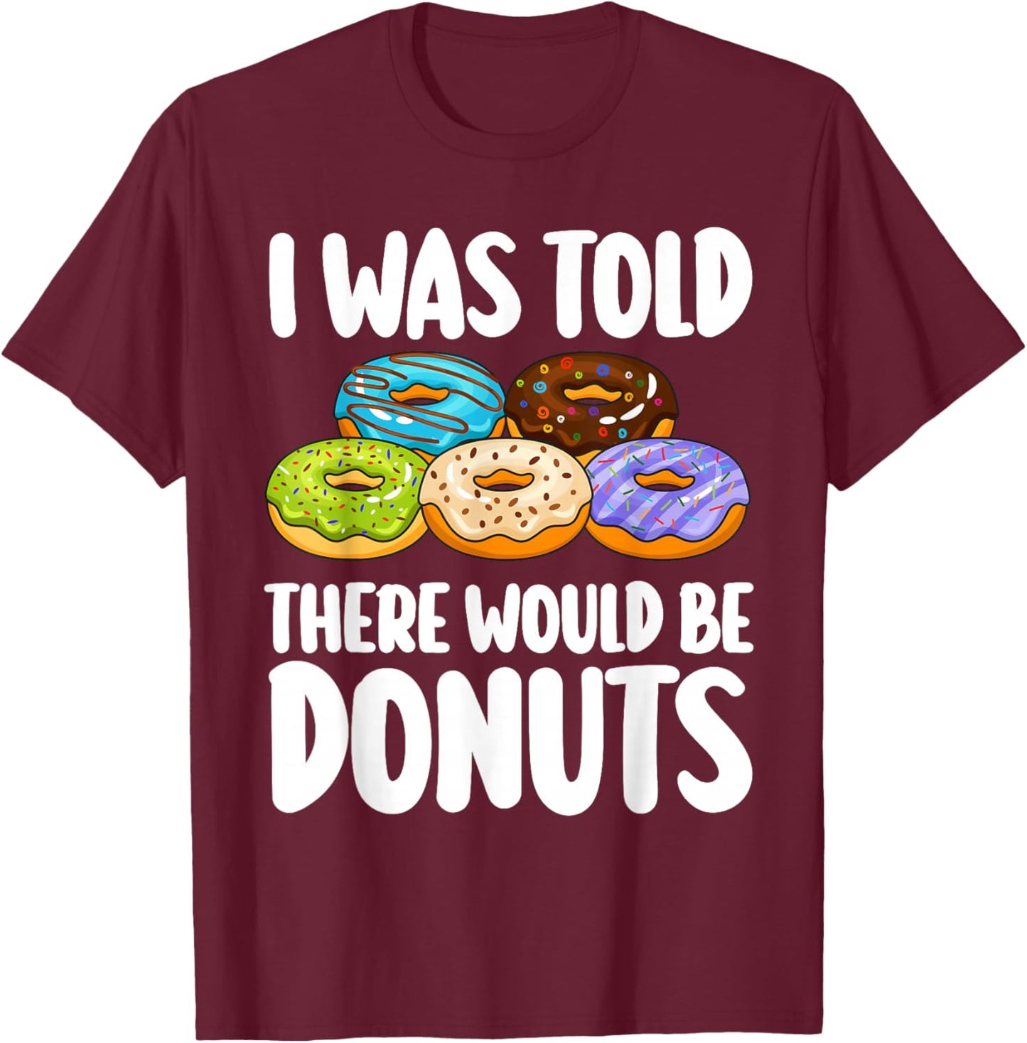 Donut Art Women Kids Doughnut Novelty Lover Donut T-Shirt - T-Shirt | Maroon
