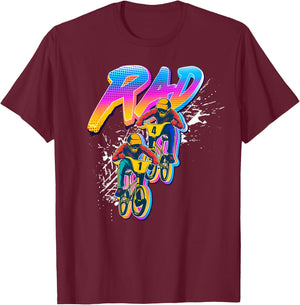 Rad BMX 80s T-Shirt - T-Shirt | Maroon