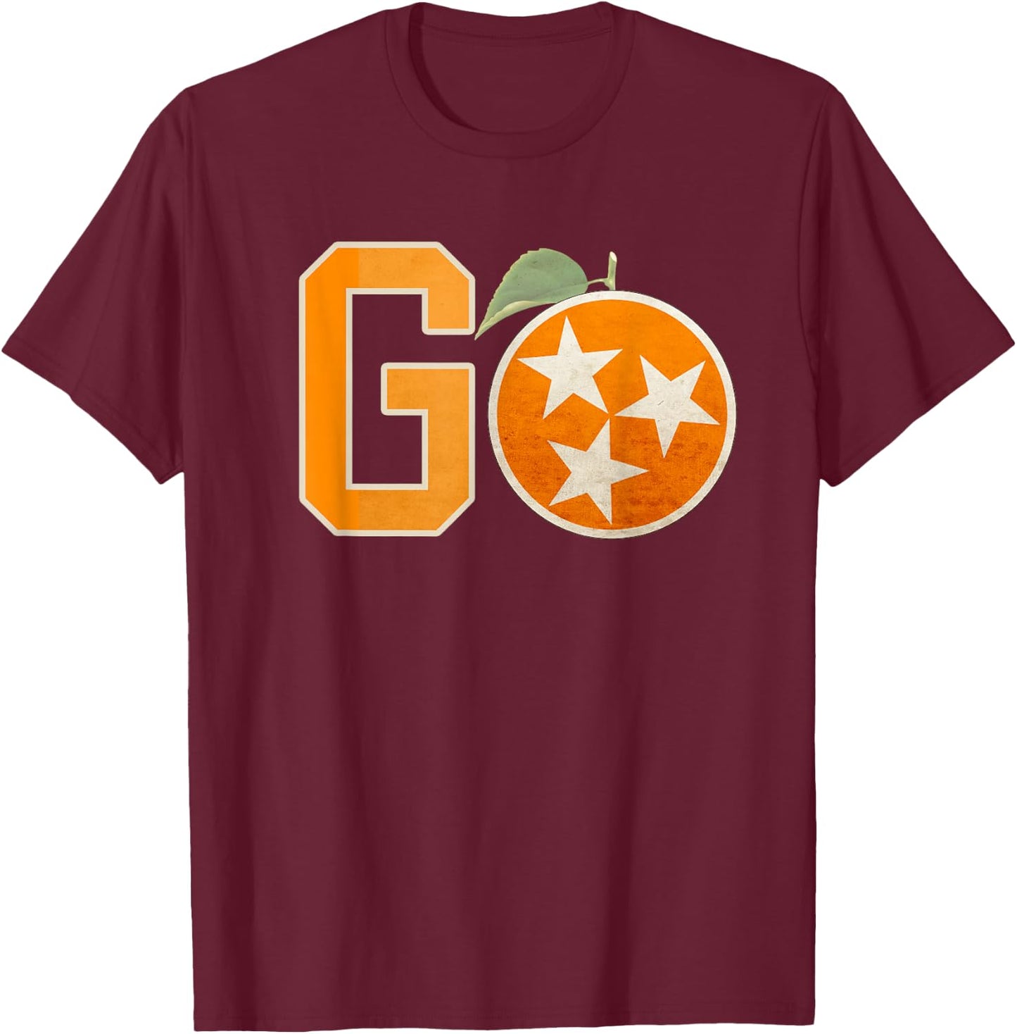 Tennessee Flag Vintage Football Fan Orange And White Gift T-Shirt - T-Shirt | Maroon