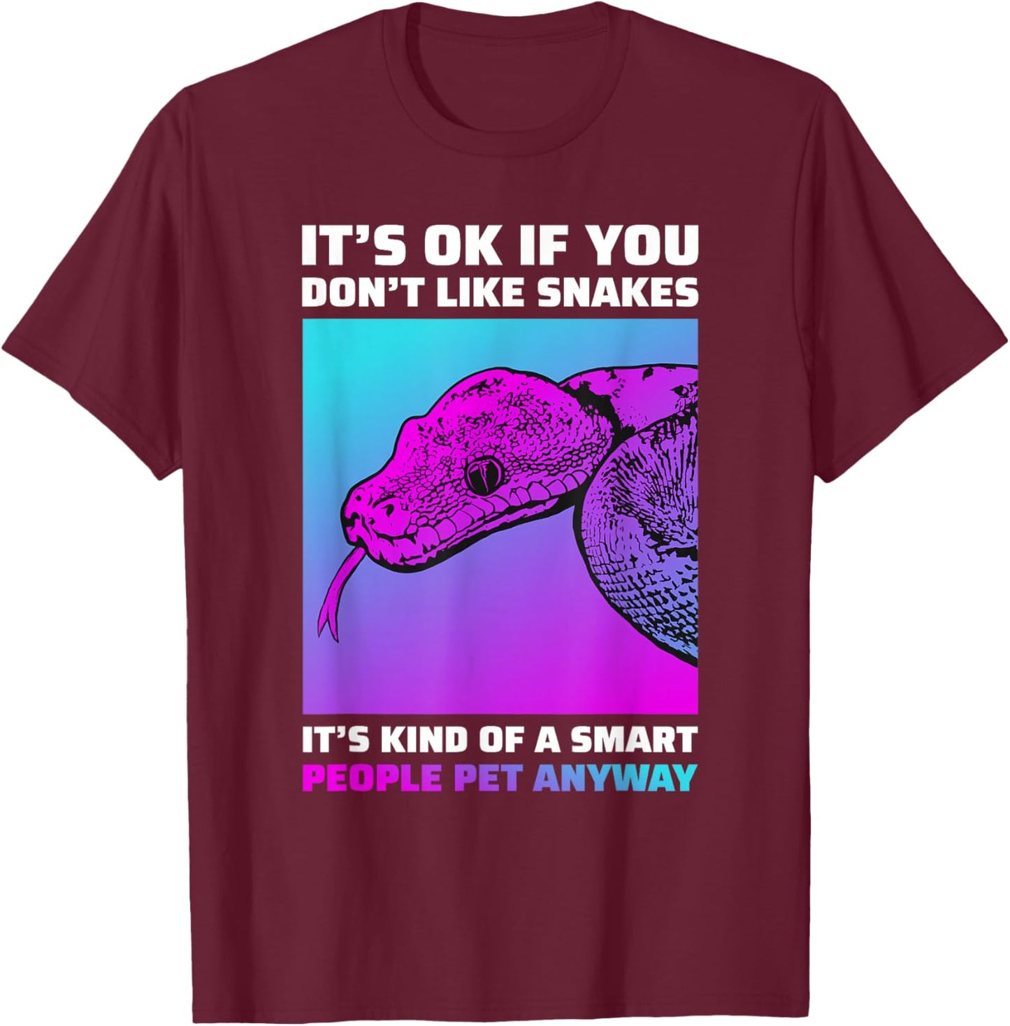 Funny Snake Lover Python Boa Cornsnake T-Shirt - T-Shirt | Maroon