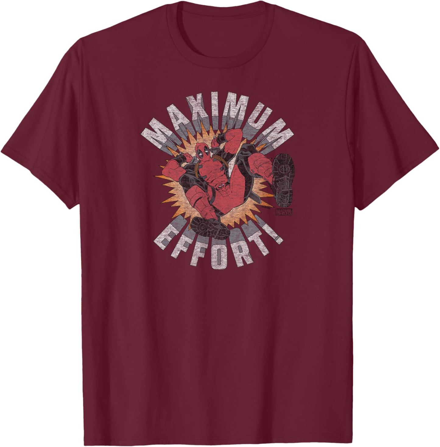 Deadpool - Maximum Effort T-Shirt - T-Shirt | Maroon