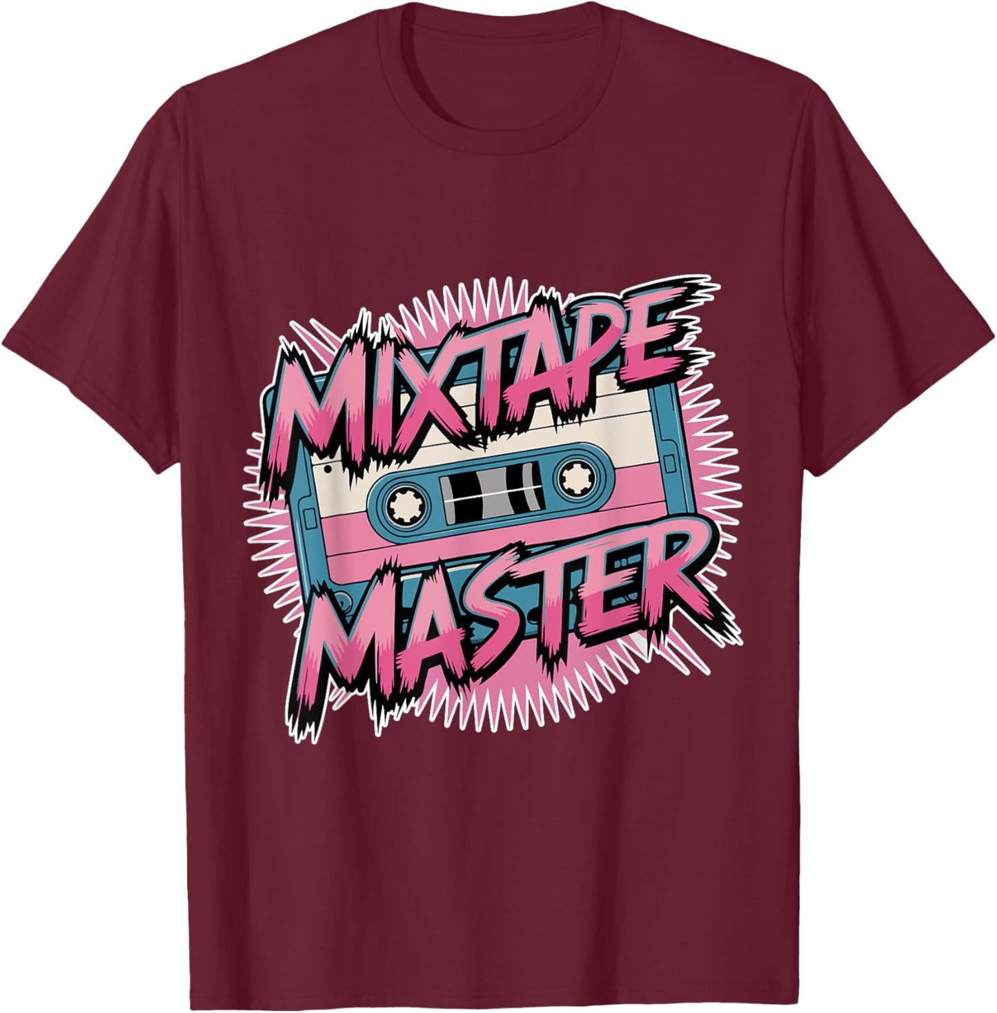 Mixtape Master Retro 80s Vintage Cassette Music Lover T-Shirt - T-Shirt | Maroon