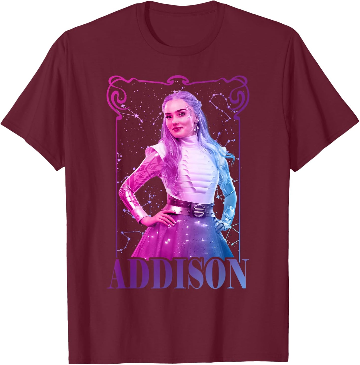 Disney Zombies 3 Addison Standing Pose Centered T-Shirt - T-Shirt | Maroon