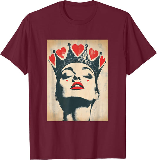 Queen of Hearts T-Shirt - T-Shirt | Maroon