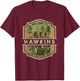 Stranger Things Welcome To Hawkins Upside Down Badge T-Shirt - T-Shirt | Maroon