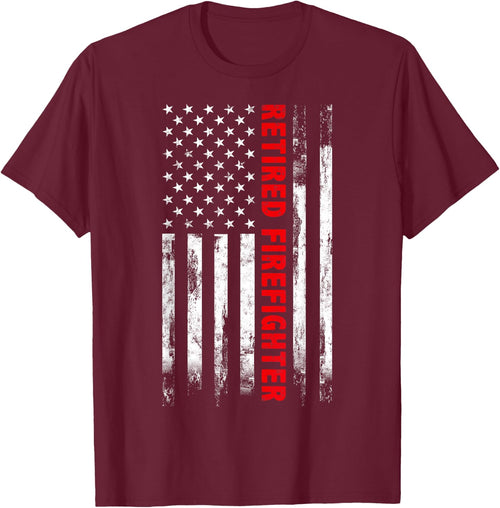 Retired Firefighter Thin Red line American flag Gift Fireman