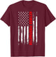 Retired Firefighter Thin Red line American flag Gift Fireman T-Shirt - T-Shirt | Maroon