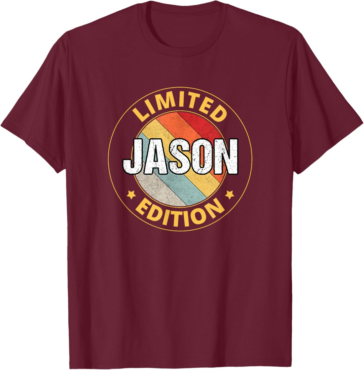 Jason Name T-Shirt - T-Shirt | Maroon