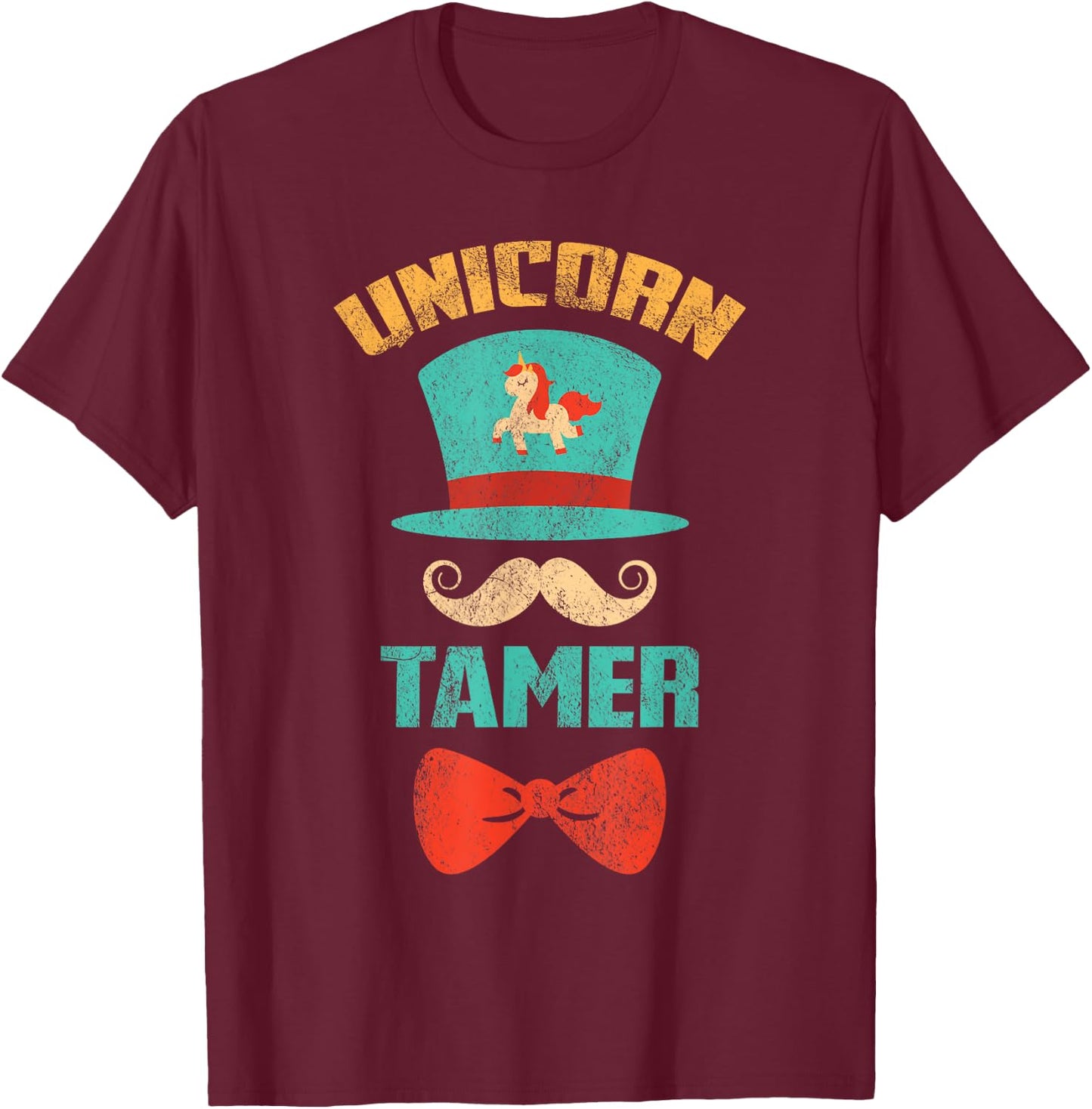 Circus Carnival Unicorn Tamer Birthday T-Shirt - T-Shirt | Maroon