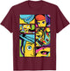 Toy Story - Woody Bo Peep Jessie Buz Lightyear Rex Shark T-Shirt - T-Shirt | Maroon