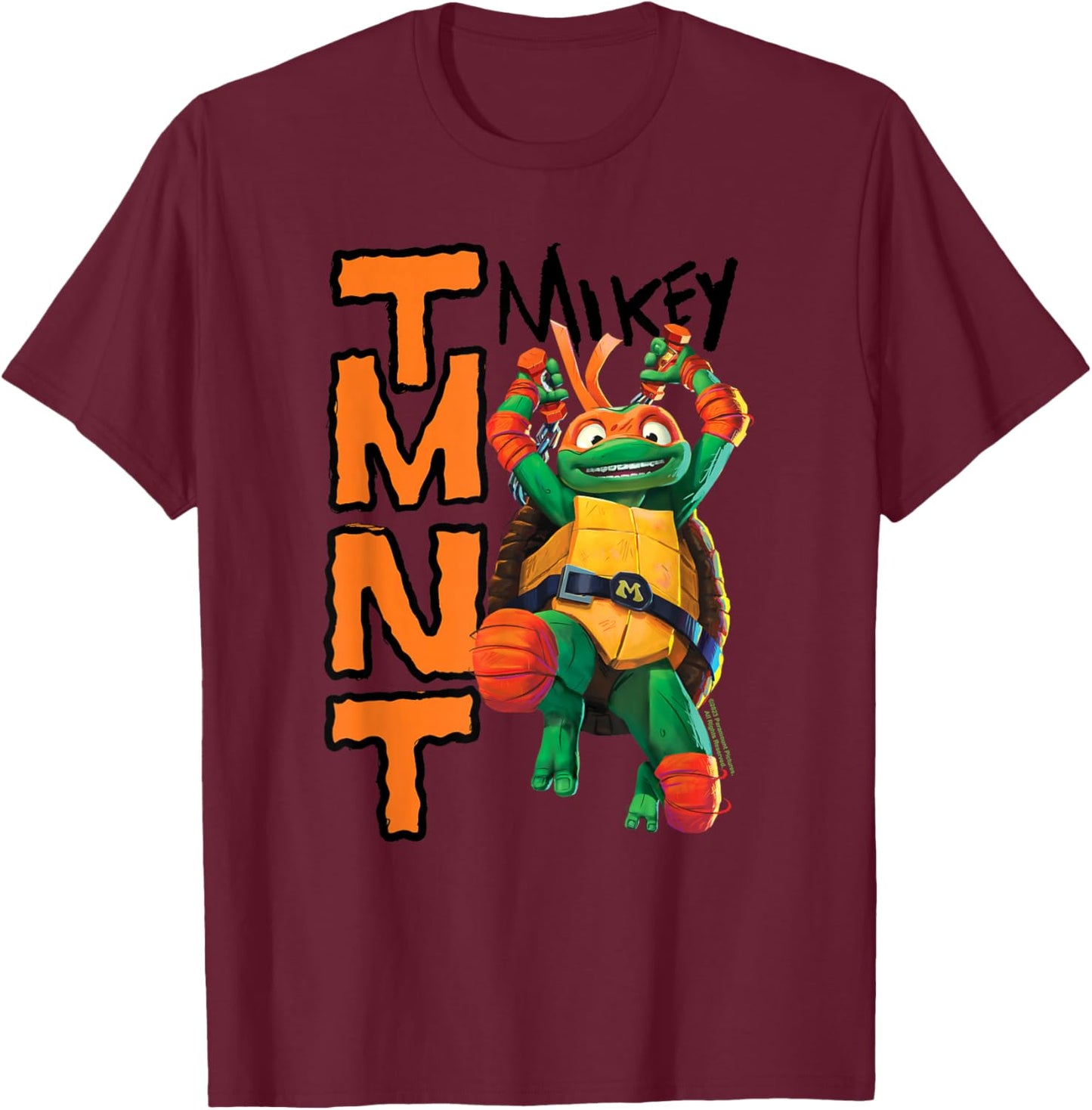 Teenage Mutant Ninja Turtles: Mutant Mayhem Mikey T-Shirt - T-Shirt | Maroon