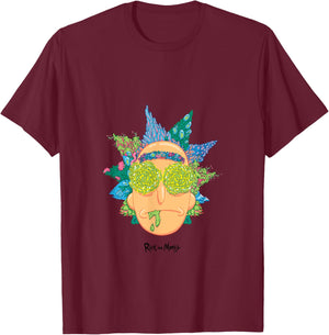 Offizielle psychedelische Rick Face Art PAPL205 T-Shirt - T-Shirt | Maroon