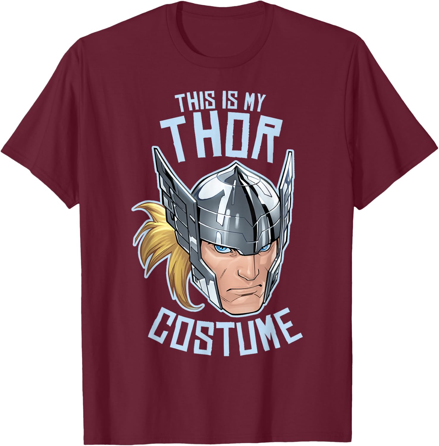 Marvel Thor This Is My Costume Halloween T-Shirt - T-Shirt | Maroon