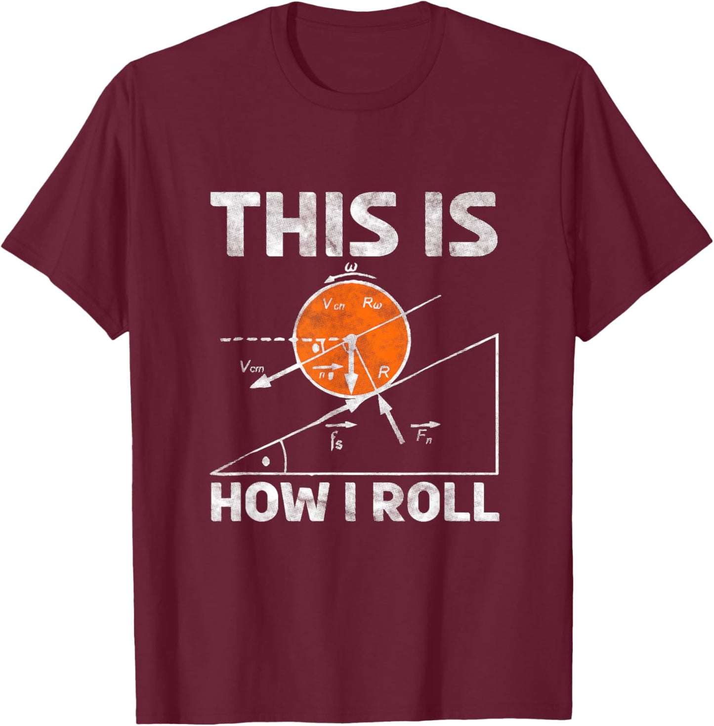 Nerdy Physics Teacher Graphic Funny Physics - Black, Small T-Shirt - T-Shirt | Maroon