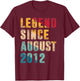 Legend Since August 2012 - 13 Year Old Gifts - 13th Birthday T-Shirt - T-Shirt | Maroon