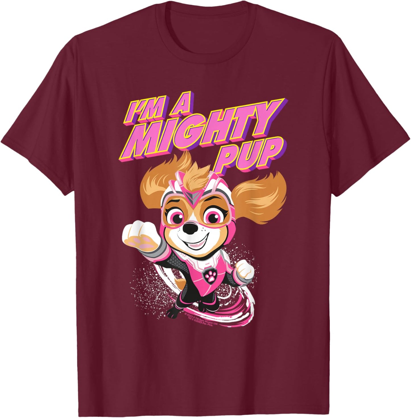 PAW Patrol: The Mighty Movie Skye is A Mighty Pup T-Shirt - T-Shirt | Maroon